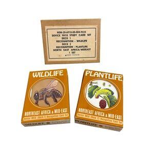 Vintage 1972 US Navy Survival Recognition Cards SEALED Wildlife Plant Life Set